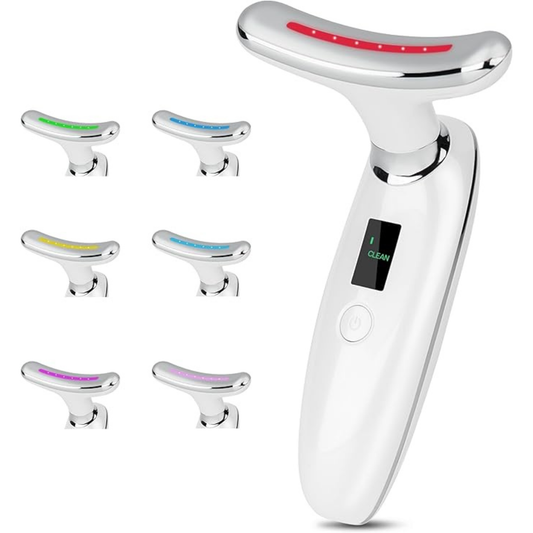 7-in-1 Face & Neck Beauty Massager – RF Skin Tightening, Jawline Lifting & Anti-Aging Device for Women