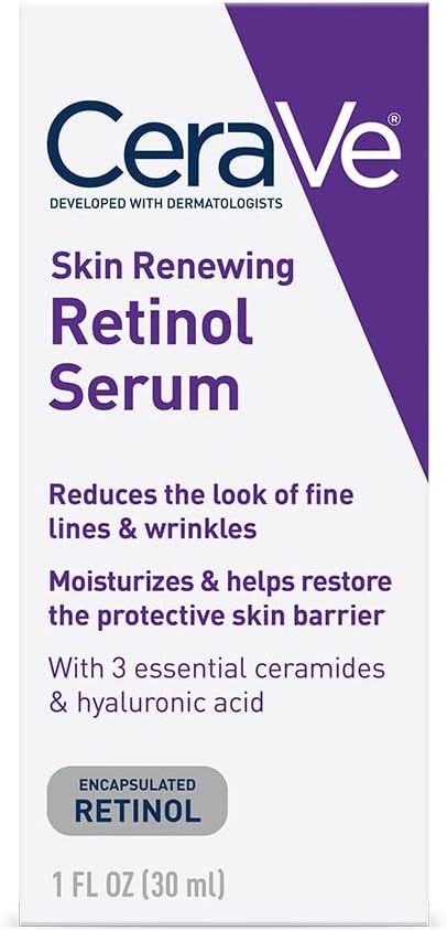 CeraVe Skin Renewing Retinol Serum 30ml – Anti-Aging Face Serum with Encapsulated Retinol, Hyaluronic Acid & 3 Ceramides