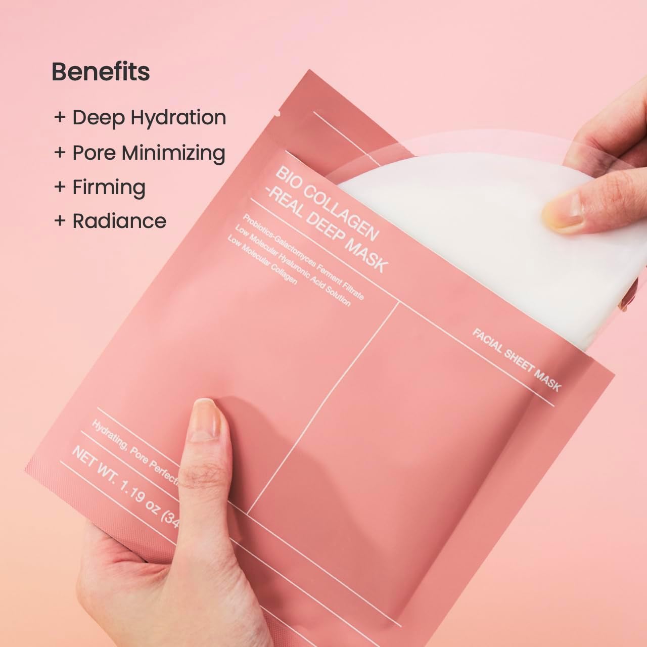 BIODANCE Bio-Collagen Real Deep Mask – 4 Hydrogel Sheet Masks with Collagen, Probiotics & Hyaluronic Acid | Pore Tightening, Firming & Hydrating Skincare
