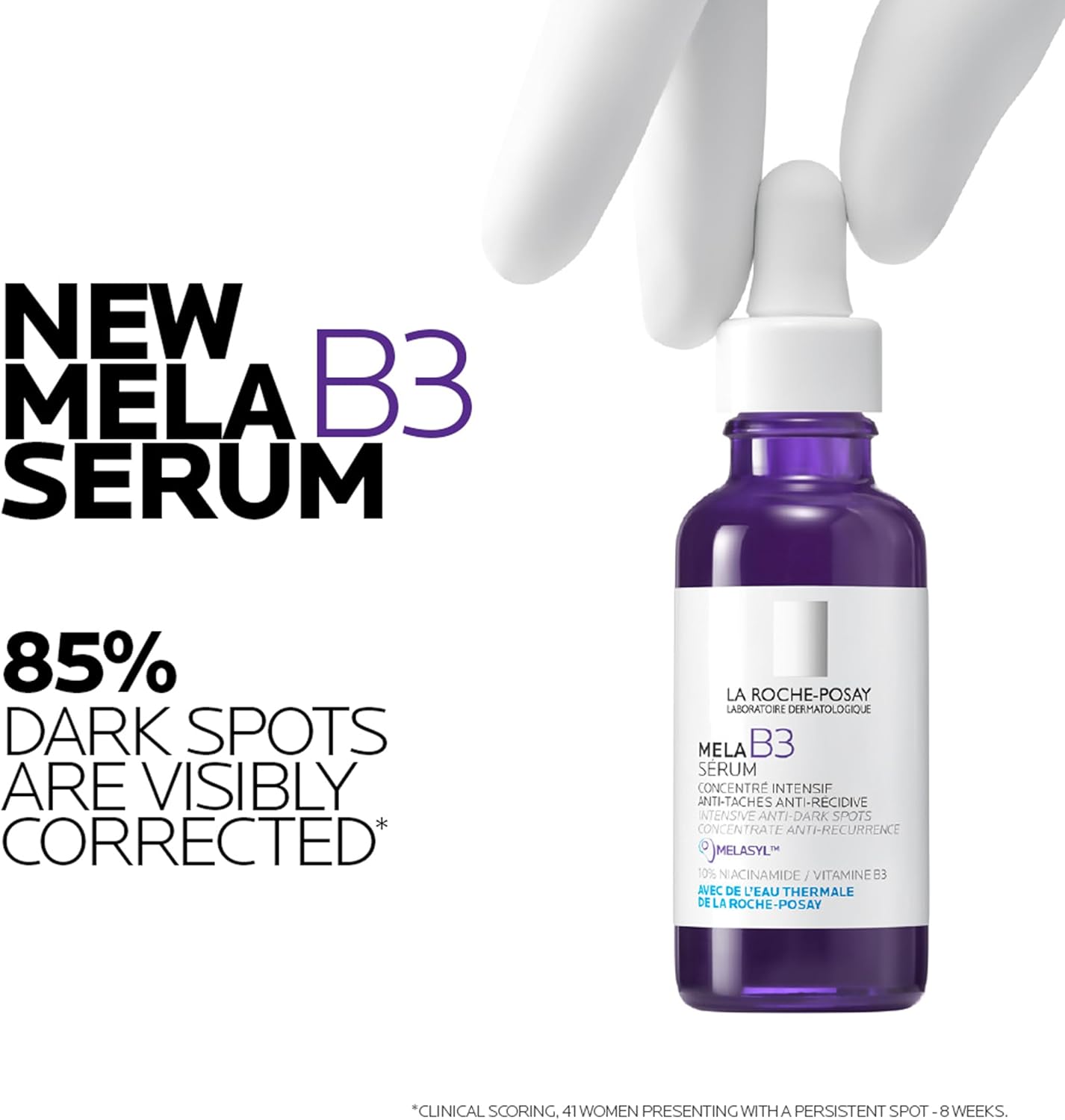 La Roche-Posay Mela B3 Dark Spot Niacinamide Serum 30ml – Anti-Hyperpigmentation Serum with 10% Niacinamide & Melasyl™