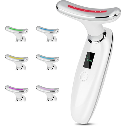 7-in-1 Face & Neck Beauty Massager – RF Skin Tightening, Jawline Lifting & Anti-Aging Device for Women