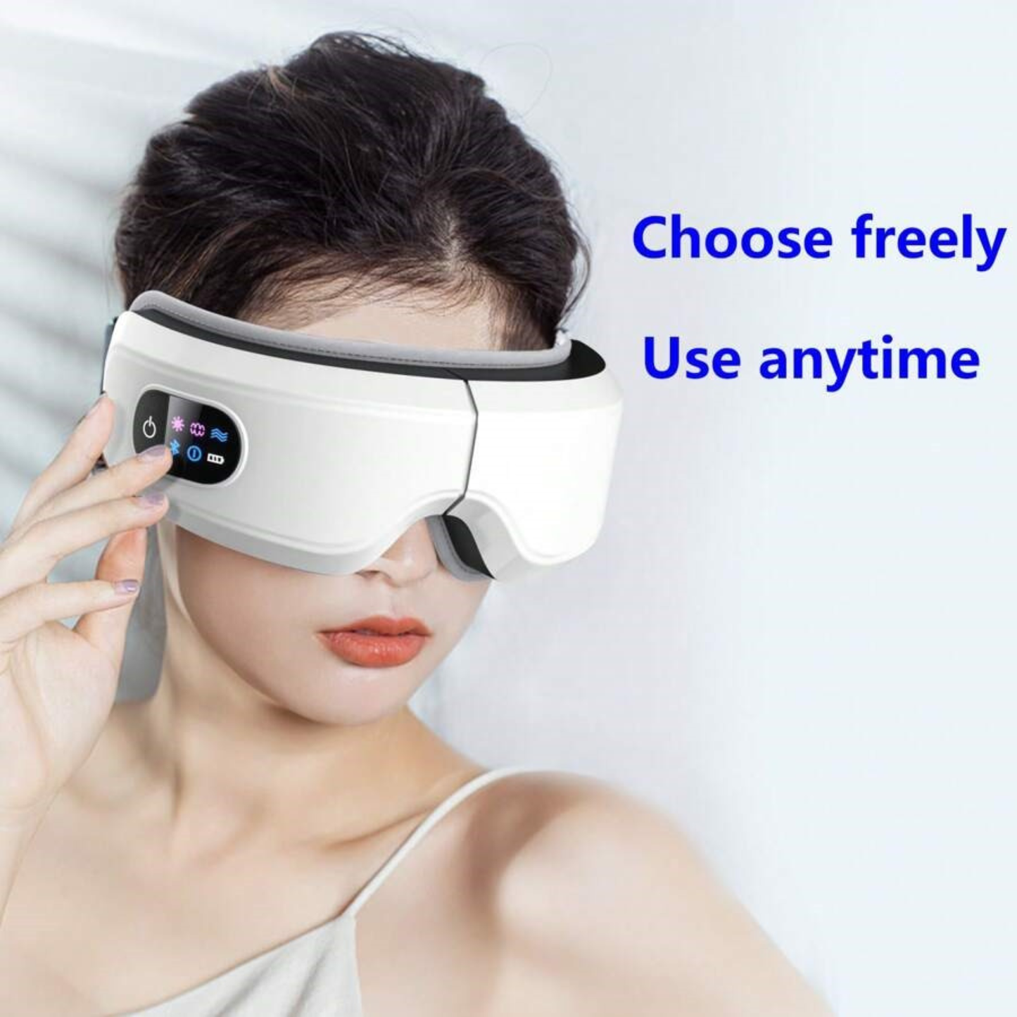 Eye Massager with Heat, Air Compression & Bluetooth Music – Rechargeable Eye Therapy for Eye Strain, Dark Circles & Better Sleep