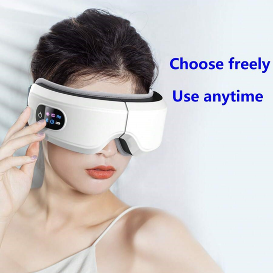 Eye Massager with Heat, Air Compression & Bluetooth Music – Rechargeable Eye Therapy for Eye Strain, Dark Circles & Better Sleep