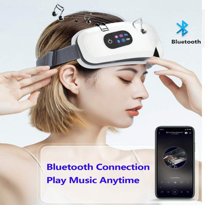 Eye Massager with Heat, Air Compression & Bluetooth Music – Rechargeable Eye Therapy for Eye Strain, Dark Circles & Better Sleep