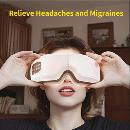 Eye Massager with Heat, Air Compression & Bluetooth Music – Rechargeable Eye Therapy for Eye Strain, Dark Circles & Better Sleep