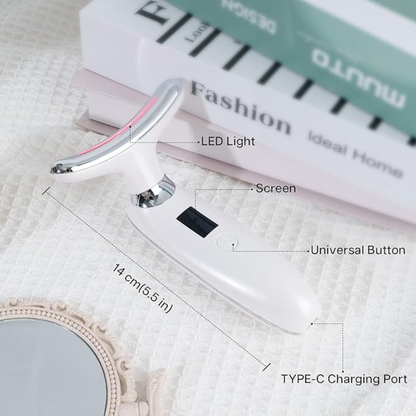 7-in-1 Face & Neck Beauty Massager – RF Skin Tightening, Jawline Lifting & Anti-Aging Device for Women