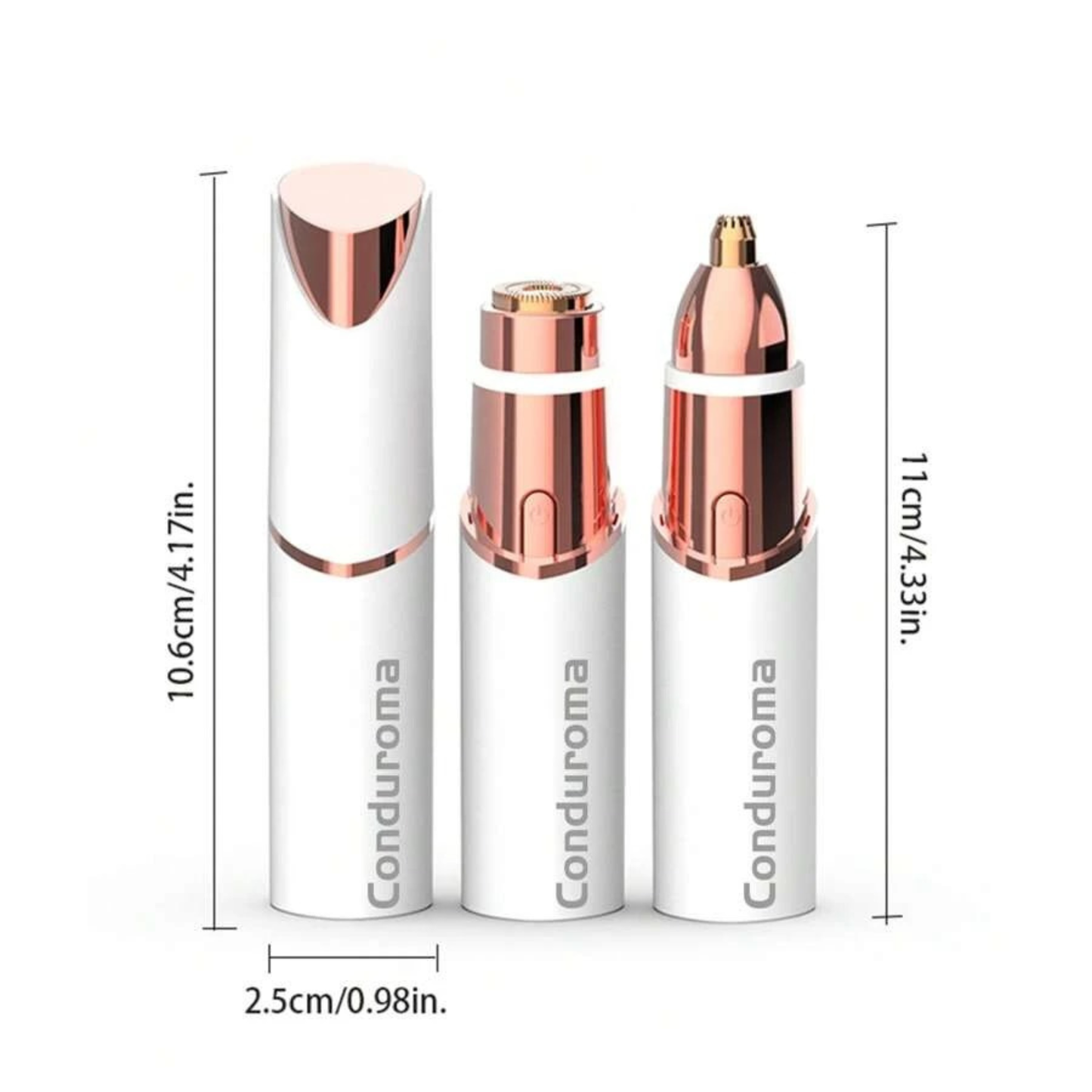 2-in-1 Eyebrow & Facial Hair Remover – LED Rechargeable Trimmer