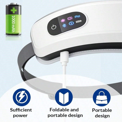 Eye Massager with Heat, Air Compression & Bluetooth Music – Rechargeable Eye Therapy for Eye Strain, Dark Circles & Better Sleep