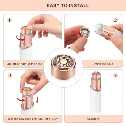 2-in-1 Eyebrow & Facial Hair Remover – LED Rechargeable Trimmer