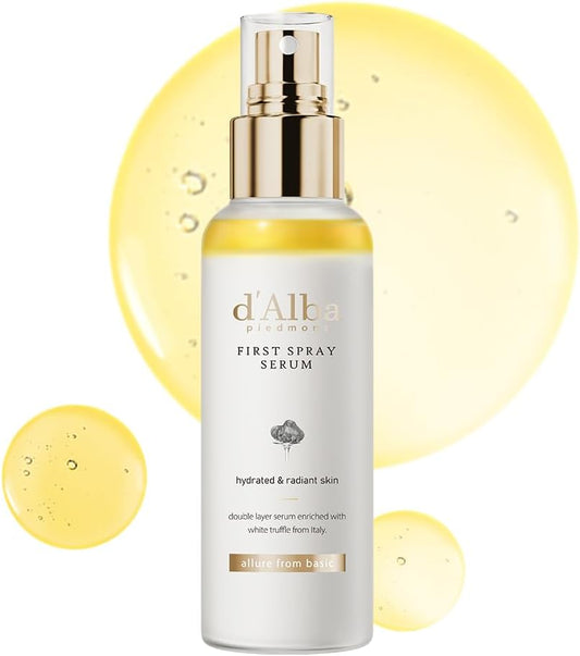 d'Alba Italian White Truffle First Spray Serum – Hydrating, Soothing Vegan Face Mist with Antioxidants & Vitamins (100ml)