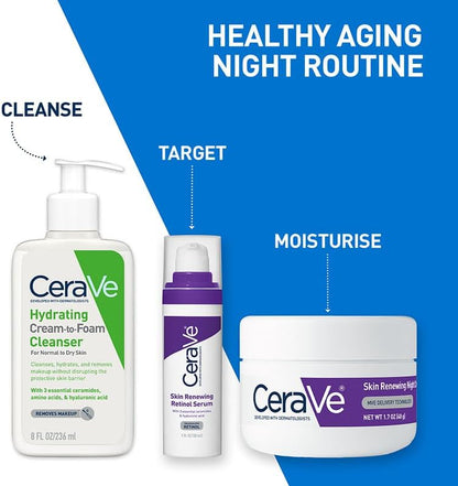 CeraVe Skin Renewing Retinol Serum 30ml – Anti-Aging Face Serum with Encapsulated Retinol, Hyaluronic Acid & 3 Ceramides