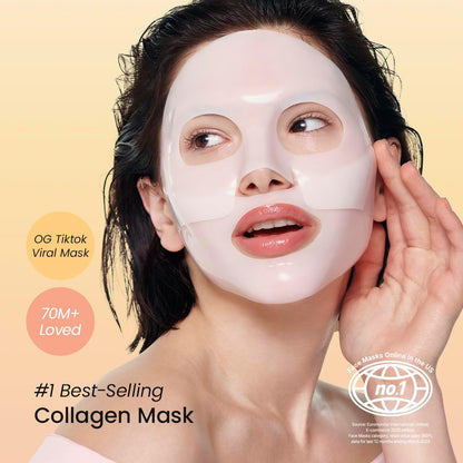 BIODANCE Bio-Collagen Real Deep Mask – 4 Hydrogel Sheet Masks with Collagen, Probiotics & Hyaluronic Acid | Pore Tightening, Firming & Hydrating Skincare