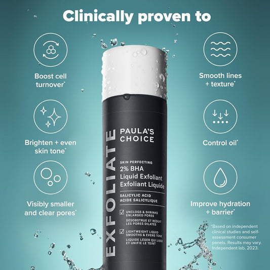 118ml Paula’s Choice SKIN PERFECTING 2% BHA Liquid Exfoliant – Daily Leave-On Salicylic Acid Treatment for Pores, Blackheads & Fine Lines (118ml)